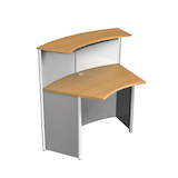 Artikelbild 1 für Kerkmann Empfangstheke Genua gebogen, buche, silber 118,0 x 70,0 x 115,0 cm, Artikelnummer 359174