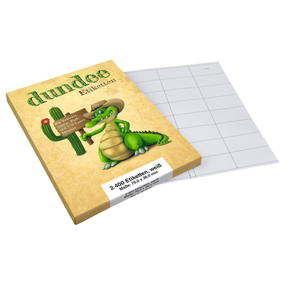 Artikelbild für dundee Etiketten weiß 70,0 x 36,0 mm, 100 Blatt, Artikelnummer 585087