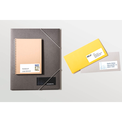 Artikelbild 7 für AVERY Zweckform Etiketten 3490 weiß 70,0 x 36,0 mm, 30 Blatt, Artikelnummer 437780