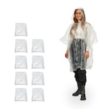 Artikelbild 1 für relaxdays unisex Einweg-Regenponcho transparent Einheitsgröße 10 St., Artikelnummer 966251