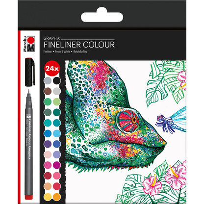 Artikelbild 2 für Marabu GRAPHIX HYPNOTIZE Fineliner farbsortiert 0,5 mm, 24 St., Artikelnummer 222959