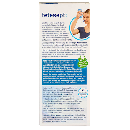 Artikelbild 7 für tetesept Nasendusche 4008491115698 blau, weiß Kunststoff, 1 Set, Artikelnummer 516086