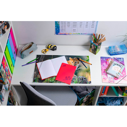 Artikelbild 3 für HERMA Heftumschlag transparent rot Kunststoff DIN A5, Artikelnummer 608527