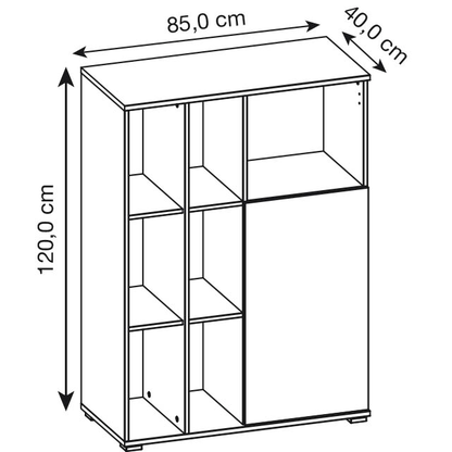 Artikelbild 4 für GERMANIA Lioni Büromöbel-Set weiß, eiche, Artikelnummer 790910