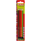 Artikelbild 1 für herlitz Scolair Bleistifte B, H, HB, 2B farbsortiert, 4 St., Artikelnummer 402089