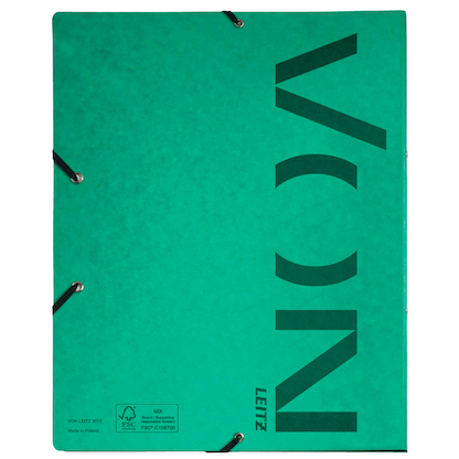 Artikelbild 5 für VON LEITZ Ringbuch 2-Ringe grün 2,5 cm DIN A4, 1 St., Artikelnummer 635338