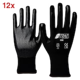Artikelbild 1 für NITRAS SAFETY unisex Arbeitshandschuhe 3500 schwarz Größe 7, 12 Paar, Artikelnummer 643969