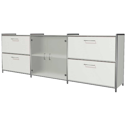 Artikelbild für Kerkmann Sideboard Lago, 13732610 weiß,Glas 236,0 x 38,0 x 78,0 cm, 1 St., Artikelnummer 789844