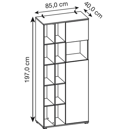 Artikelbild 5 für GERMANIA Lioni Büromöbel-Set weiß, eiche, Artikelnummer 790910