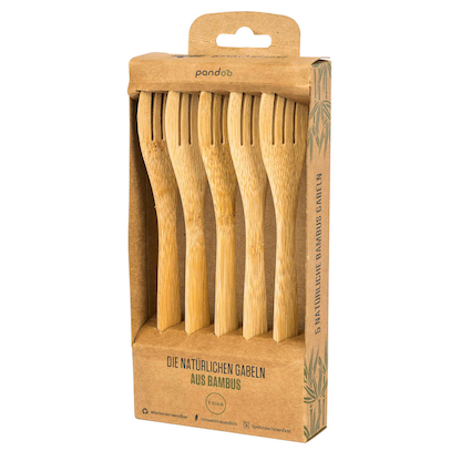 Artikelbild für pandoo Mehrweg-Gabeln, Holz, 5 St., Artikelnummer 933337