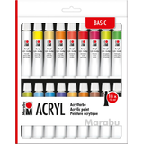 Artikelbild 1 für Marabu Basic Acrylfarben farbsortiert 18 x 12,0 ml, 18 St., Artikelnummer 222629