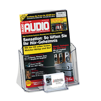 Artikelbild für SIGEL Tischprospekthalter transparent DIN A4 24,0 x 11,5 x 29,0 cm, 1 St., Artikelnummer 860965