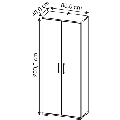 Artikelbild 2 für GERMANIA Aktenschrank Profi 3.0, 4250-559 weiß, grandson-eiche 4 Fachböden 80,0 x 40,0 x 200,0 cm, Artikelnummer 386338