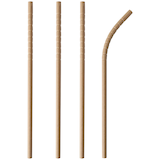 Artikelbild 1 für PAPSTAR Strohhalme pure flexibel braun, Artikelnummer 822087