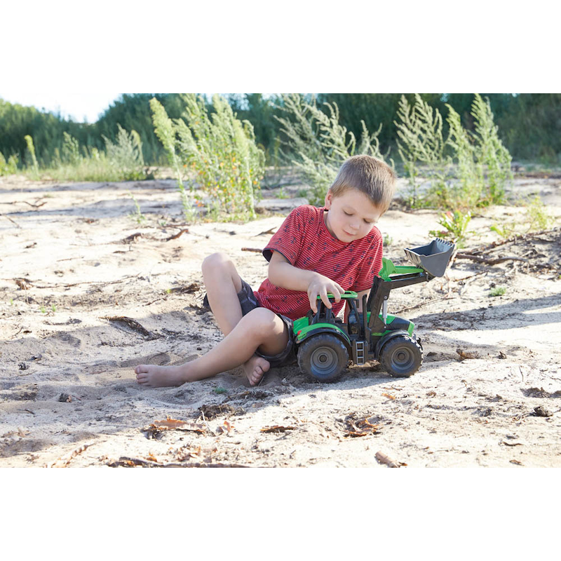 Lena Tractor Deutz-Fahr Agrotron 7250 Ttv Farm Toy For Kids | Realistic Tractor Toy For Toddler With Moveable Scoop | Great Toy Loader Tractor For Indoor And Outdoor Play | (Green