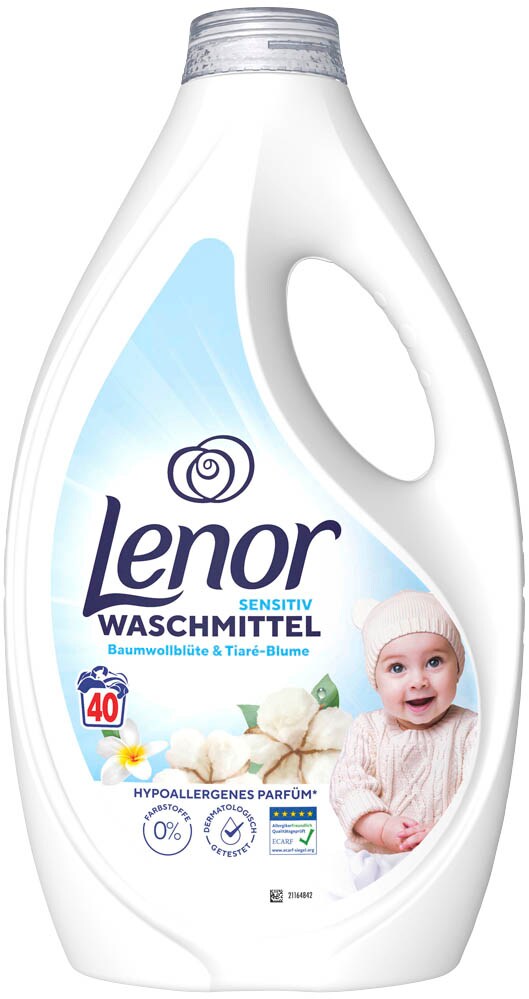 Lenor SENSITIV Waschmittel flüssig, 1,8 l | office discount