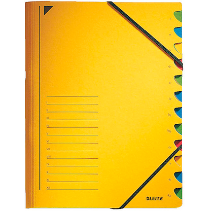 Artikelbild 2 für AKTION: LEITZ Ordnungsmappen 12 Fächer farbsortiert, 3 St., Artikelnummer 360185