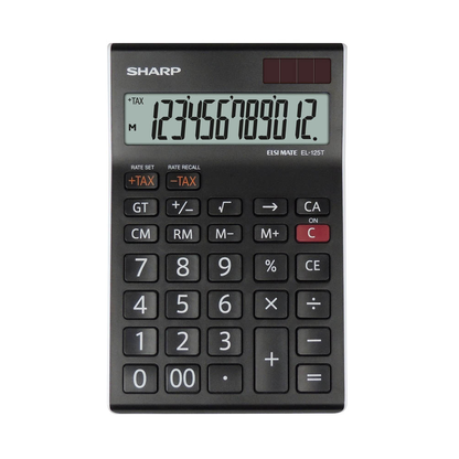 Artikelbild für SHARP EL-125T Tischrechner schwarz, Artikelnummer 560875