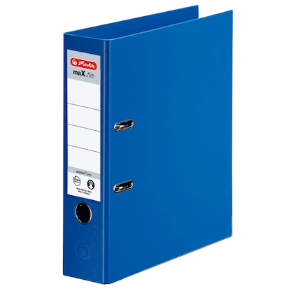 Artikelbild für herlitz maX.file protect plus Ordner blau Kunststoff 8,0 cm DIN A4, 1 St., Artikelnummer 138255
