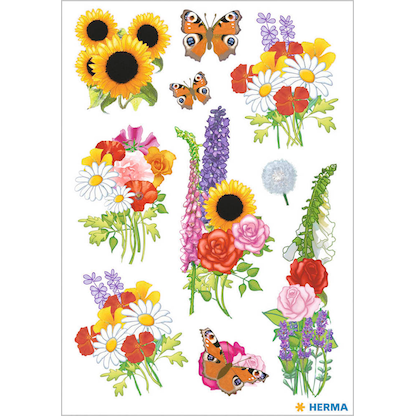 Artikelbild 2 für HERMA Aufkleber 3369 Blumen, 30 Etiketten, Artikelnummer 292951
