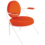 Artikelbild 1 für meet powered by PAPERFLOW Sessel SATURNE rost weiß Stoff 70,0 x 73,0 x 88,0 cm, 1 St., Artikelnummer 231919