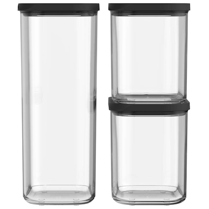 Artikelbild 2 für MEPAL Vorratsdosen-Set Modula schwarz 1,0/1,5/2,0 l, 1 Set, Artikelnummer 434729