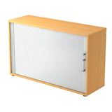 Artikelbild 1 für HAMMERBACHER 1732S Rollladenschrank buche, silber 1 Fachboden 120,0 x 40,0 x 74,8 cm, Artikelnummer 859001