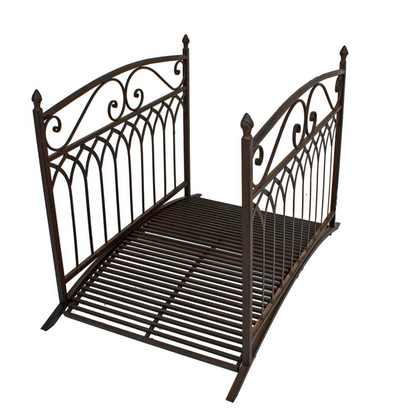 Artikelbild 3 für Garden Pleasure Teichbrücke YASUR Metall dunkelbraun gebogen 136,0 x 91,0 cm, 1 St., Artikelnummer 285037