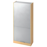 Artikelbild 1 für HAMMERBACHER SET90 Rollladenschrank ahorn, silber 4 Fachböden 90,0 x 40,0 x 200,4 cm, Artikelnummer 863148