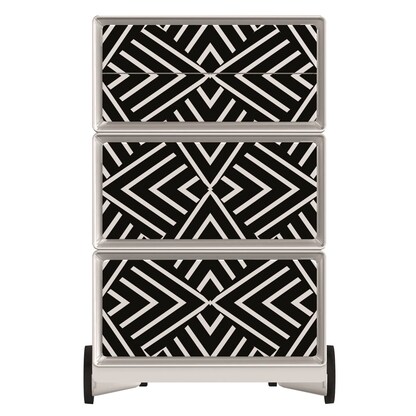 Artikelbild 3 für PAPERFLOW easyBox Black & White Rollcontainer weiß, schwarz 60539 4 Auszüge 39,0 x 43,6 x 64,2 cm, Artikelnummer 215687