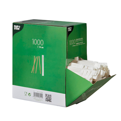 Artikelbild 2 für PAPSTAR Einweg-Rührstäbchen pure, Holz, 1.000 St., Artikelnummer 130801