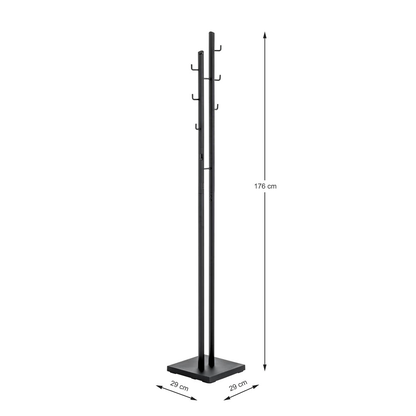 Artikelbild 2 für HAKU Möbel Kleiderständer 21553 schwarz Metall 8 Haken 29,0 x 176,0 cm, Artikelnummer 137077