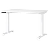 Artikelbild 1 für GERMANIA Mailand höhenverstellbarer Schreibtisch weiß rechteckig, T-Fuß-Gestell weiß 120,0 x 80,0 cm, Artikelnummer 136269