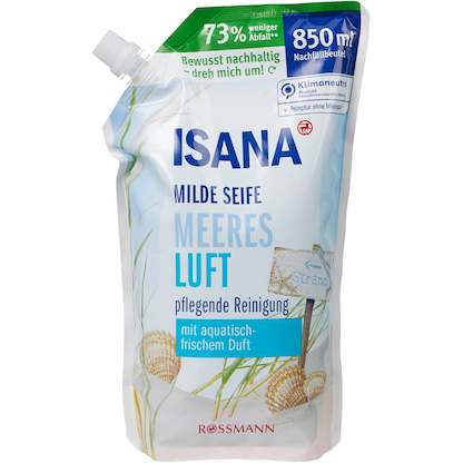 Artikelbild 2 für ISANA Meeresluft Flüssigseife Nachfüllpackung 850 ml, Artikelnummer 742467