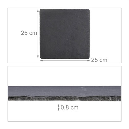 Artikelbild 5 für relaxdays Schieferplatten anthrazit 25,0 x 25,0 cm, 6 St., Artikelnummer 472302