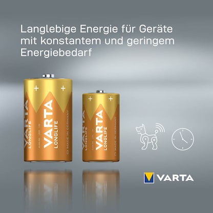 Artikelbild 4 für VARTA Batterien LONGLIFE Alkali-Mangan Baby C 1,5 V, 6 St., Artikelnummer 964148
