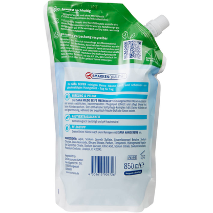 Artikelbild 3 für ISANA Meeresluft Flüssigseife Nachfüllpackung 850 ml, Artikelnummer 742467