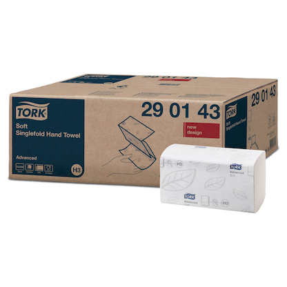 Artikelbild für TORK Papierhandtücher 290143 H3 Advanced Zick-Zack-Falzung 2-lagig 3.750 Tücher, Artikelnummer 492241