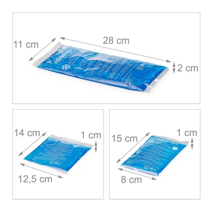 Artikelbild 2 für relaxdays Kühlpad-Set 4er 10039565_0 blau, 1 Set, Artikelnummer 140679