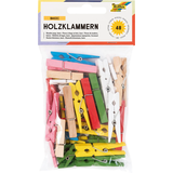 Artikelbild 1 für folia Holzklammern mehrfarbig basic, 48 St., Artikelnummer 479044