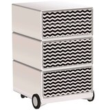 Artikelbild 1 für PAPERFLOW easyBox Black & White Rollcontainer weiß, schwarz 60397 4 Auszüge 39,0 x 43,6 x 64,2 cm, Artikelnummer 215679