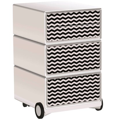 Artikelbild für PAPERFLOW easyBox Black & White Rollcontainer weiß, schwarz 60397 4 Auszüge 39,0 x 43,6 x 64,2 cm, Artikelnummer 215679