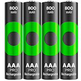 Artikelbild 1 für GP Akkus ReCyko+ PRO Ni-MH Micro AAA 800 mAh, 4 St., Artikelnummer 255402
