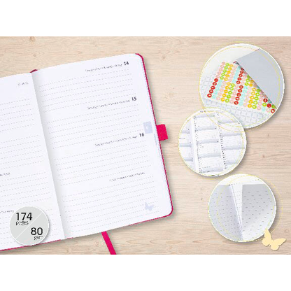 Artikelbild 3 für SIGEL Buchkalender Jolie 2026 Bloom violet, 1 St., Artikelnummer 568806