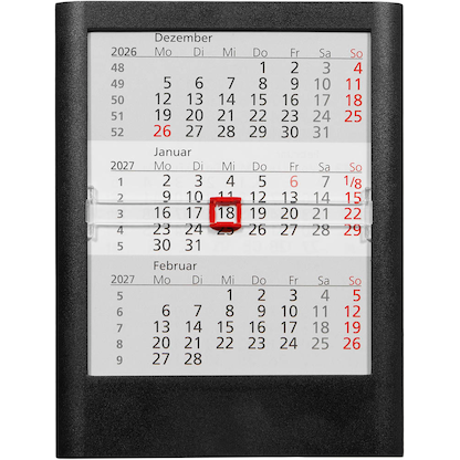 Artikelbild für Tischkalender Einsteckkalender 2026/2027 schwarz, 1 St., Artikelnummer 547863