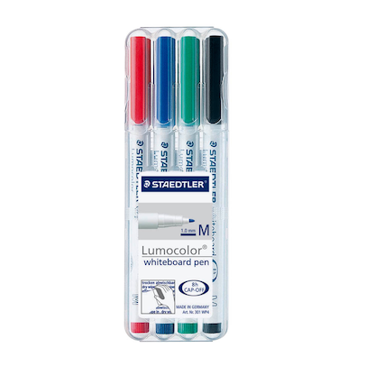 Artikelbild für STAEDTLER pen Whiteboard-Marker farbsortiert 1,0 mm, 4 St., Artikelnummer 136259
