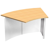 Artikelbild 1 für Kerkmann Anbautheke Genua gebogen, buche, silber 126,5 x 80,0 x 72,0 cm, Artikelnummer 359240