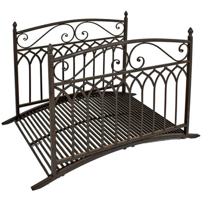 Artikelbild für Garden Pleasure Teichbrücke YASUR Metall dunkelbraun gebogen 136,0 x 91,0 cm, 1 St., Artikelnummer 285037