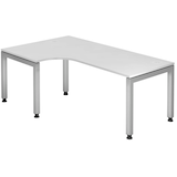 Artikelbild 1 für HAMMERBACHER JS82 höhenverstellbarer Schreibtisch weiß L-Form, 5-Fuß-Gestell weiß 200,0 x 120,0 cm, Artikelnummer 864138