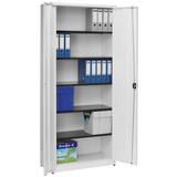 Artikelbild 1 für mauser Stahlschrank entero BF4/22 STG 9010/9010 reinweiß 5 Fachböden 95,0 x 42,0 x 220,0 cm, aufgebaut, 1 St., Artikelnummer 260005